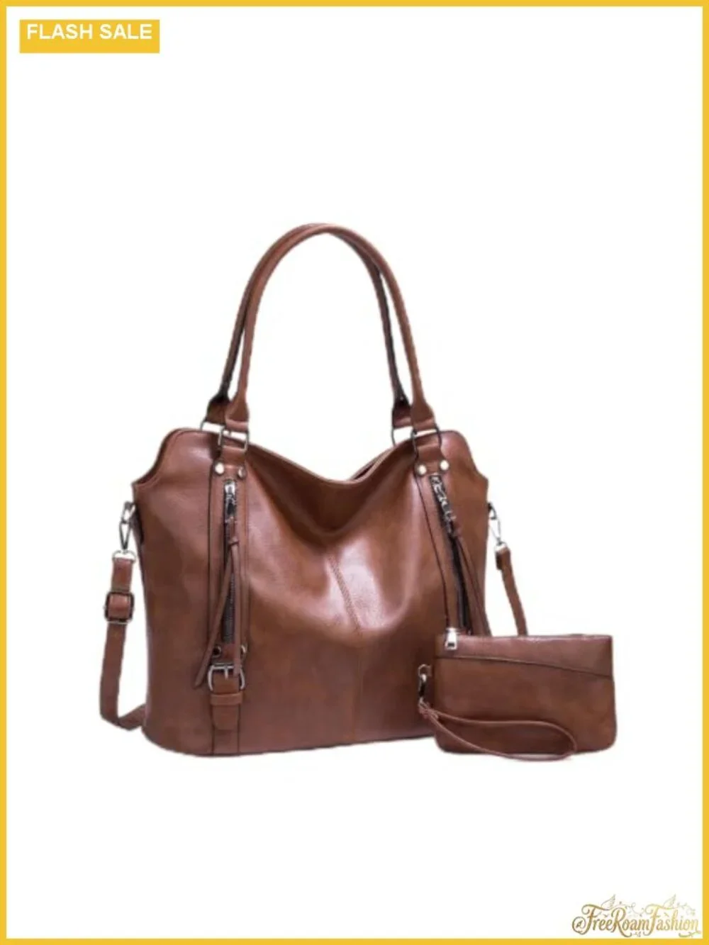 Faux Leather Hobo Shoulder Bag Crossbody Purse Set for Women